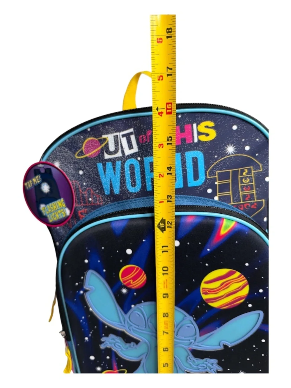 Disney Lilo & Stitch Backpack Out Of This World. Flashing Lights Front
